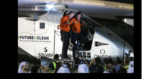 First solar plane that has completed a round the world trip