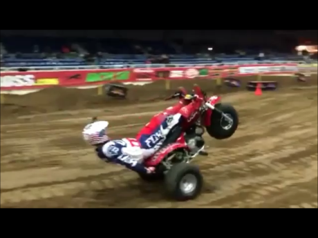 Bryan Jackson from USA sets the World Record on the Greatest distance doing a wheelie on an ATV24.