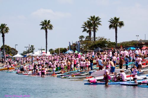 The largest number of people who took part in a standing surfboard class